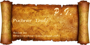 Puchner Izsó névjegykártya